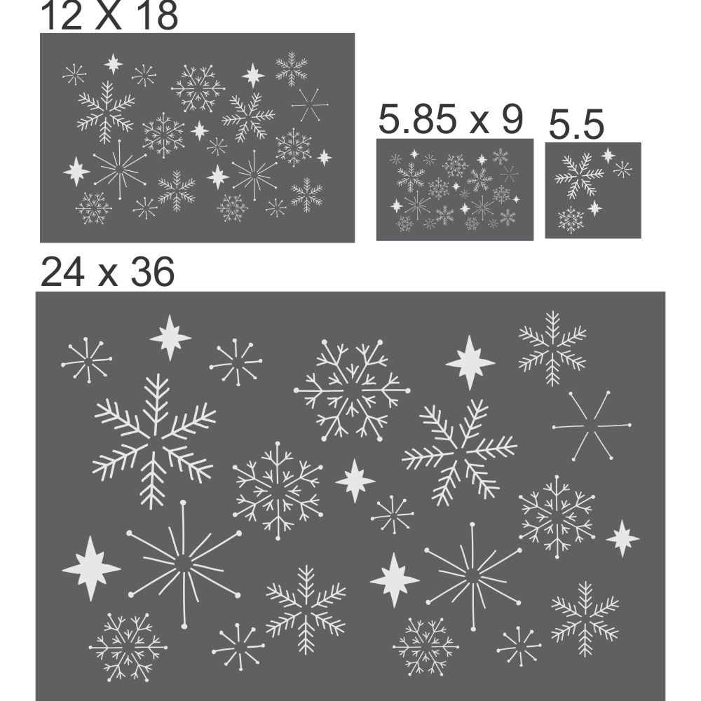Snowflake Garland Window Stencil