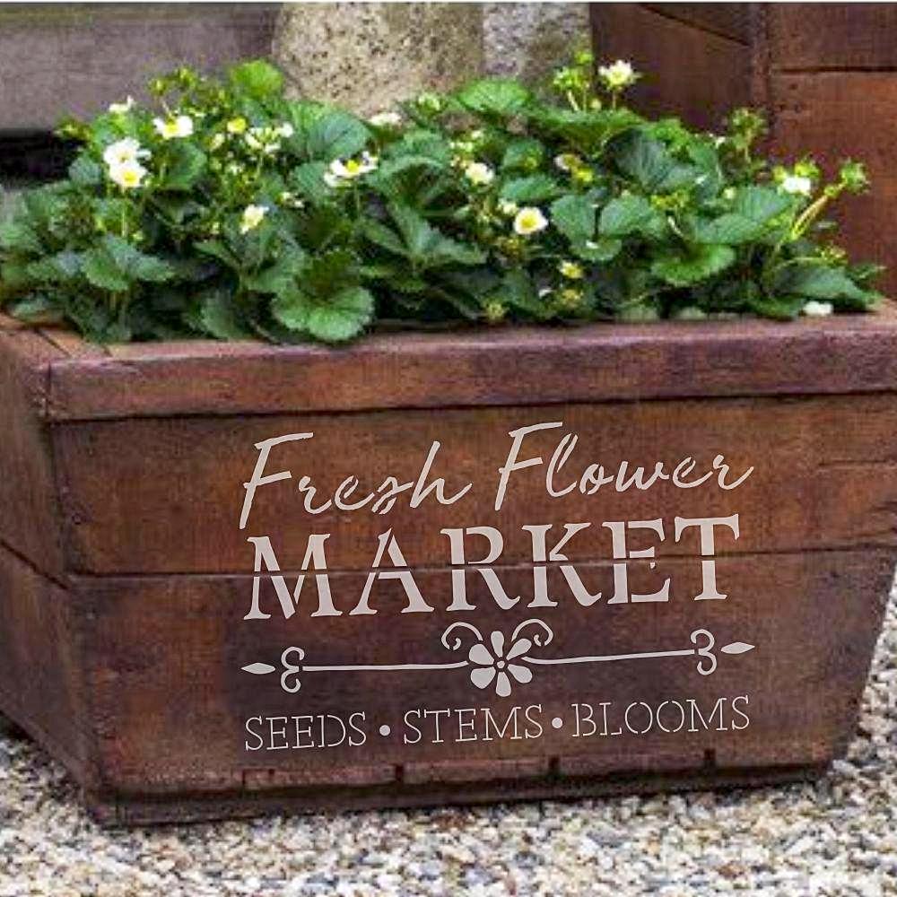 Flower Market Stencil for Crafts Spring Farmhouse Stencils for Painting on  Wood Burning Wall, Large Garden Kitchen Embroidery Stencils Paint Art Home  Sign Canvas Furniture Decor (Flower Market 2) - Yahoo Shopping