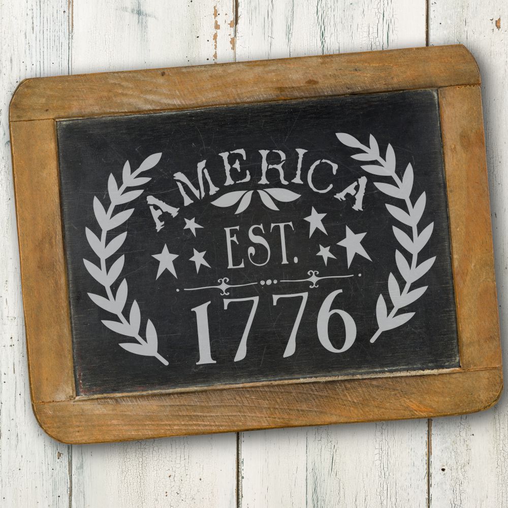 America Est. 1776 Craft Stencil | Crafty Stencils